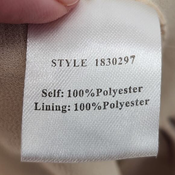 Current Air Champagne Gold Shimmer Balloon Sleeve Bloused Cropped Top Women's S - Picture 3 of 9